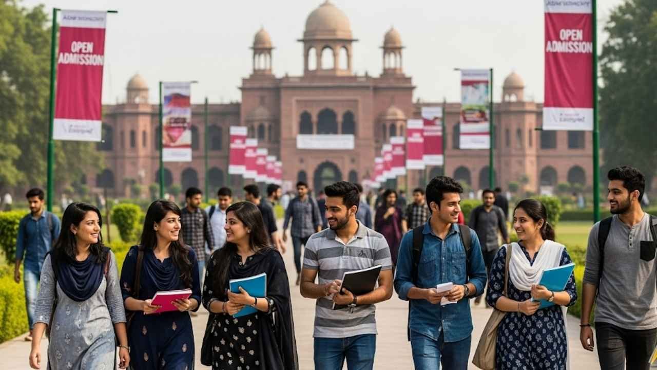 tudents at Punjab University Lahore during 2025 admissions