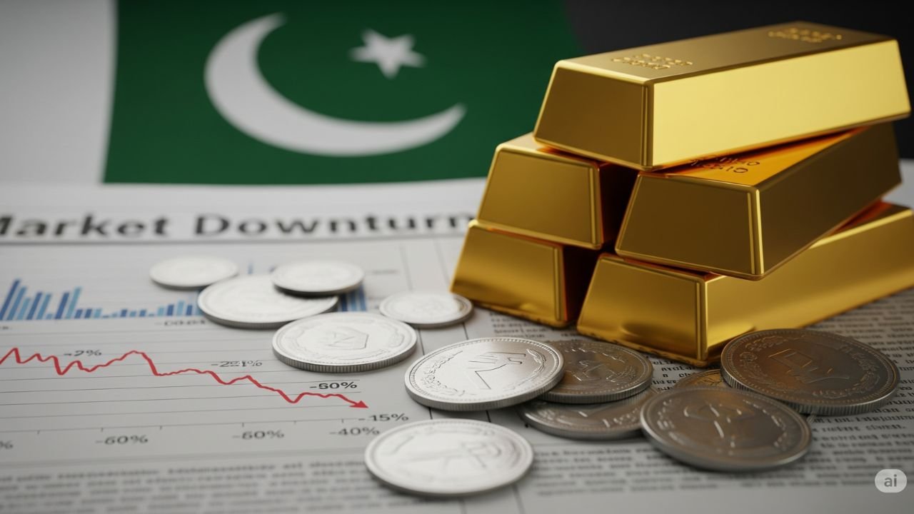 gold and silver price decline in Pakistan August 2025