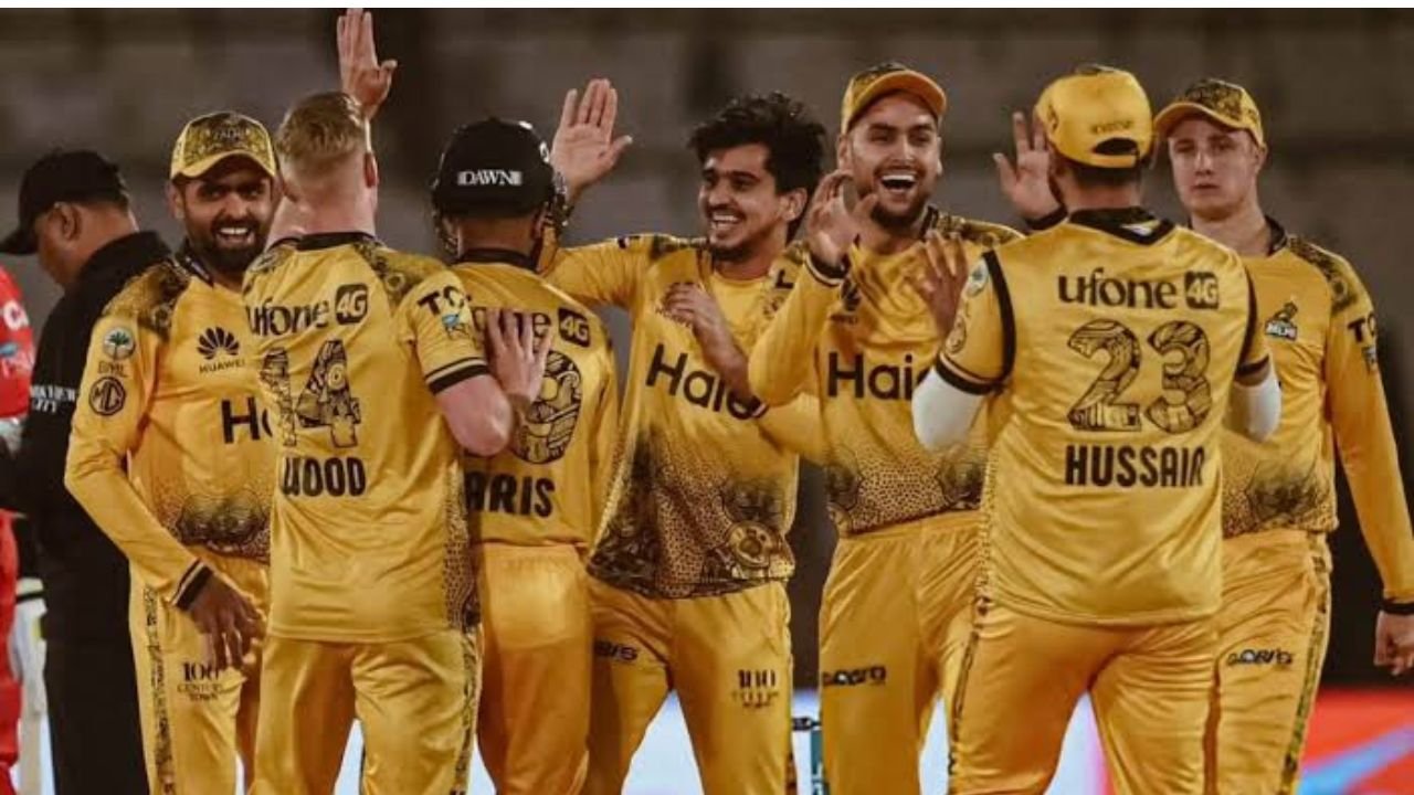 Imran Khan Cricket Stadium charity match Peshawar Zalmi vs Legends XI for flood relief.