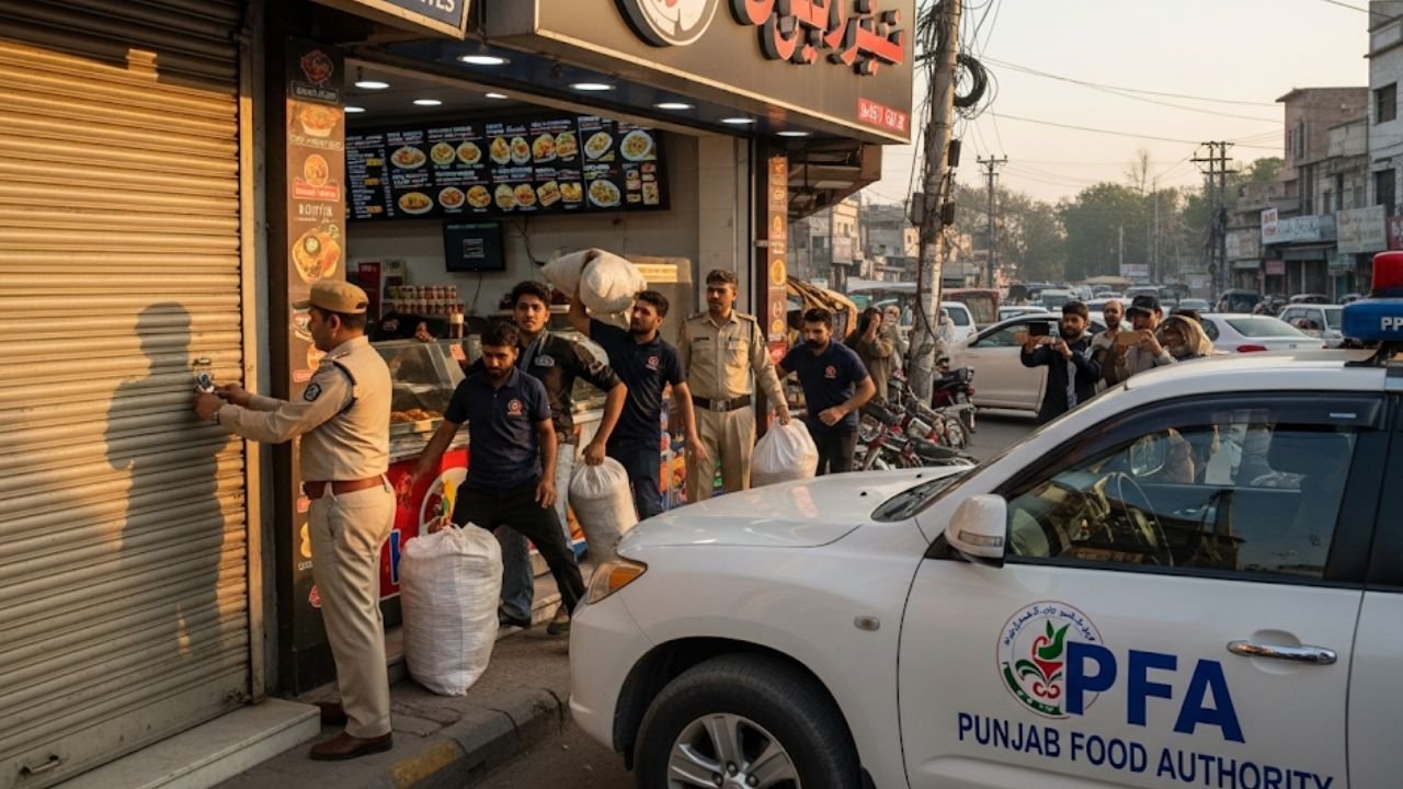 Lahore food safety violations 2025, PFA sealing restaurants