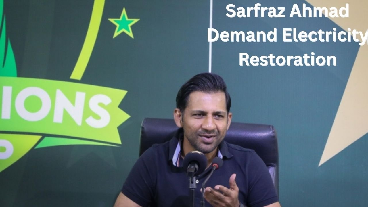 Sarfaraz Ahmed Demands Electricity Restoration in Karachi Buffer Zone After Heavy Rains Sarfaraz Ahmed electricity complaint during Karachi power outage after heavy rain